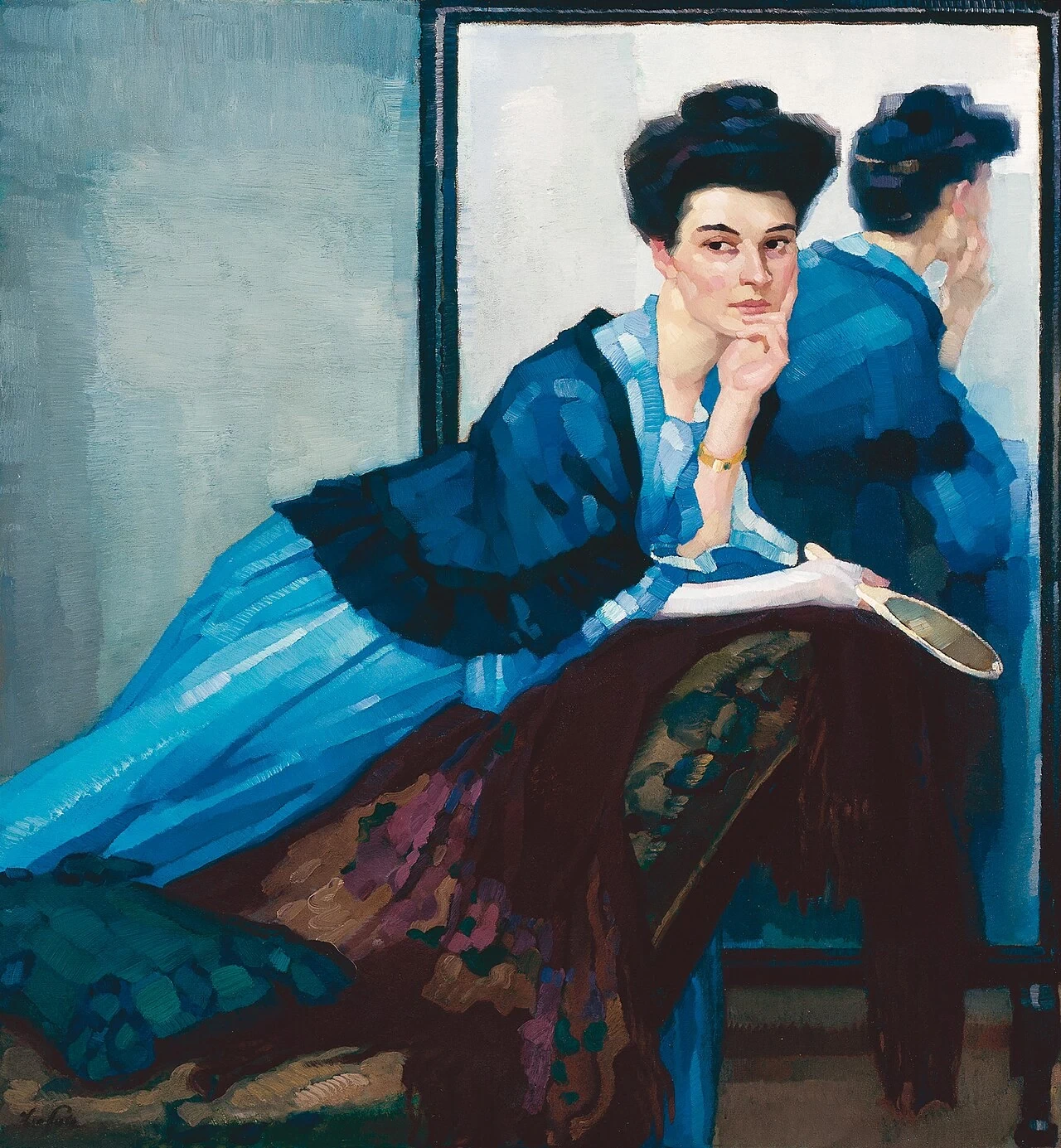 Signora in Blau